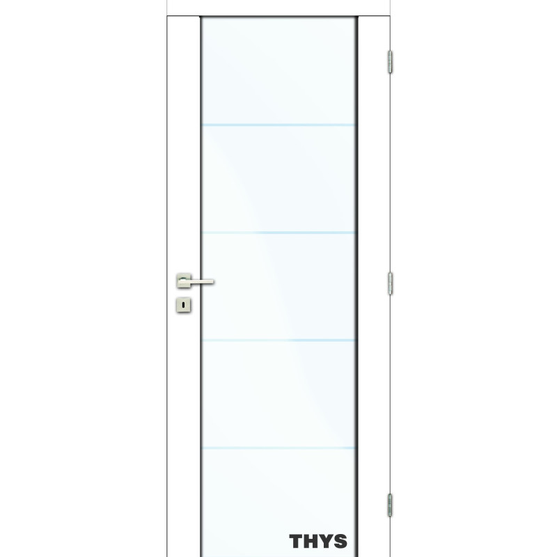 Bloc-porte à peindre S5 verre 1510 horizontal 83 cm THYS