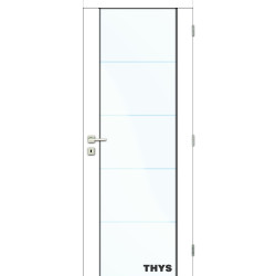 Bloc-porte à peindre S5 verre 1510 horizontal 78 cm THYS