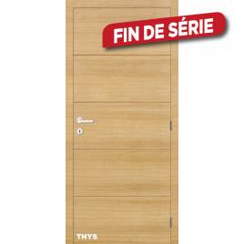 Bloc-porte fini S10 avec planches horizontales chêne real oak 83 x 201,5 cm THYS
