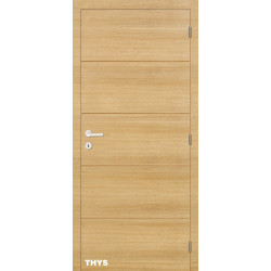 Bloc-porte fini S10 avec planches horizontales chêne real oak 83 x 201,5 cm THYS