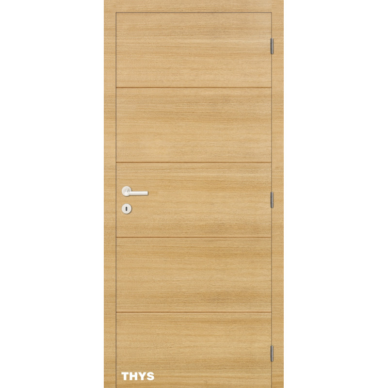 Bloc-porte fini S10 avec planches horizontales chêne real oak 83 x 201,5 cm THYS