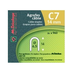 Agrafe pour câbles C7 14 mm 960 pièces .B