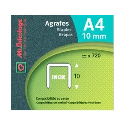 Agrafe A4 en acier inoxydable 10 mm 720 pièces .B