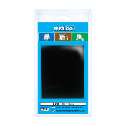 Verre coloré masque soudeur 90x110mm – Lot de 6 pièces | WELCO