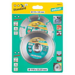 Set de disques à tronçonner en diamant Ø 110 mm WOLFCRAFT