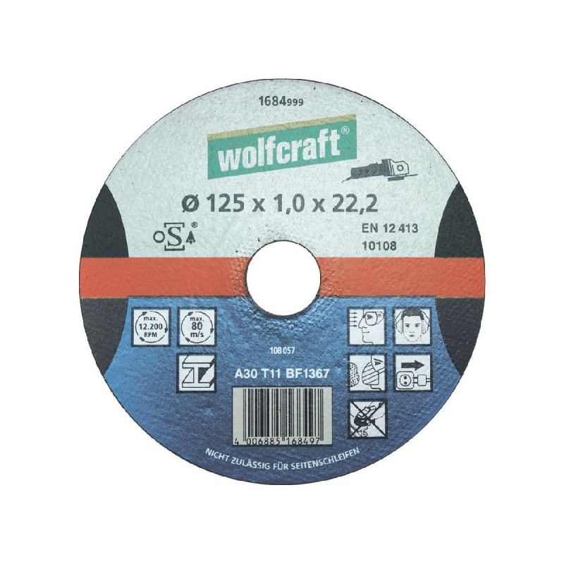 Disque à tronçonner l'Inox WOLFCRAFT