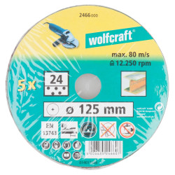 Disque abrasif en fibre 5 pièces WOLFCRAFT