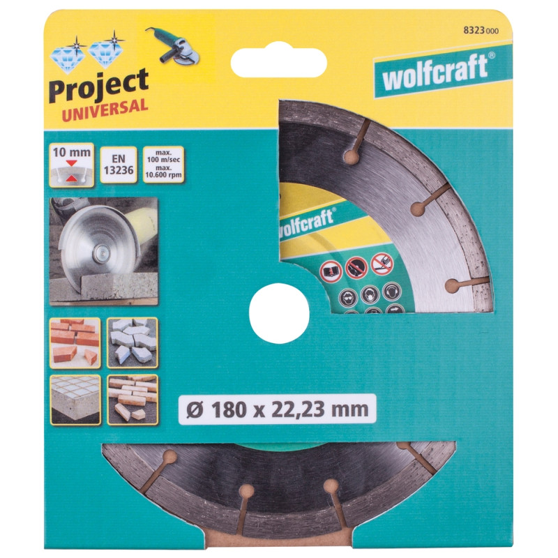 Disque à tronçonner Project Universal en diamant WOLFCRAFT Disque à tronçonner Project Universal en diamant WOLFCRAFT