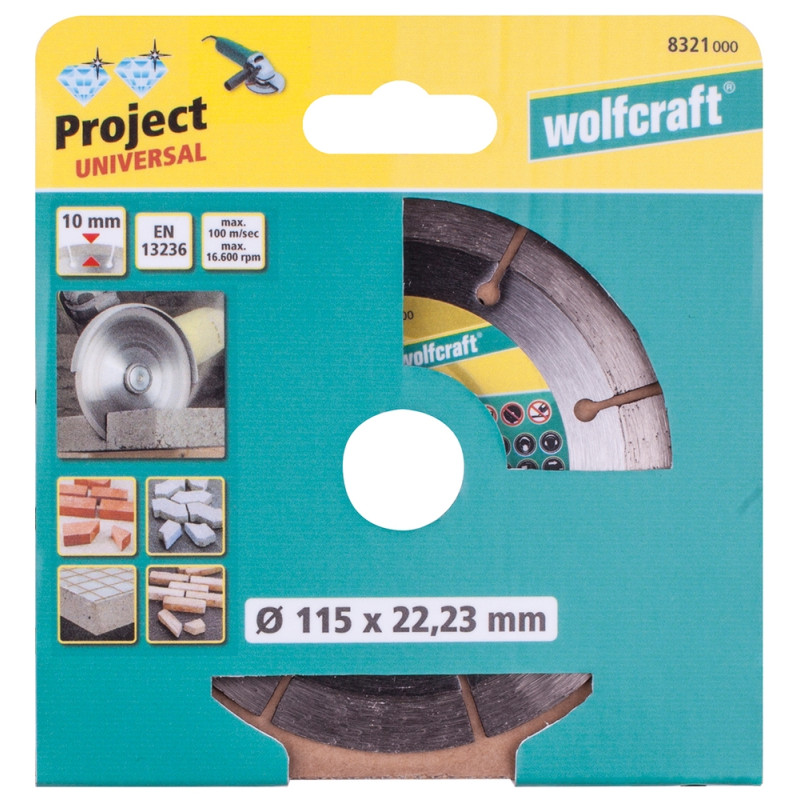 Disque à tronçonner Project Universal en diamant WOLFCRAFT Disque à tronçonner Project Universal en diamant WOLFCRAFT