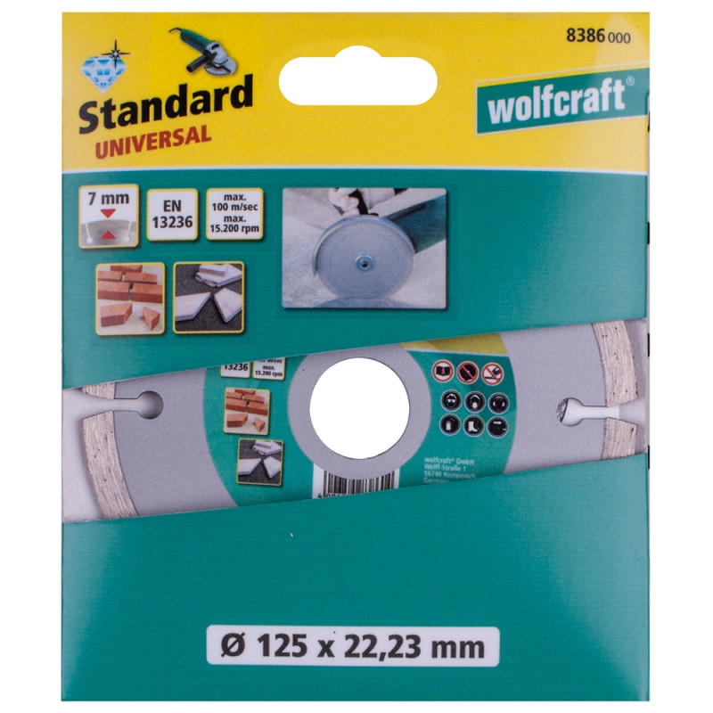 Disque à tronçonner segmenté en diamant WOLFCRAFT