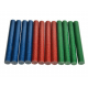 Bâton de colle Dual Melt Paillet rouge, vert et bleu 11,3 x 101 mm 12 pièces STANLEY