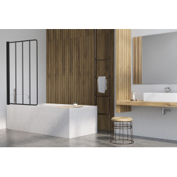 Paroi de baignoire avec sérigraphie Veria 80 x 140 cm ONDÉE