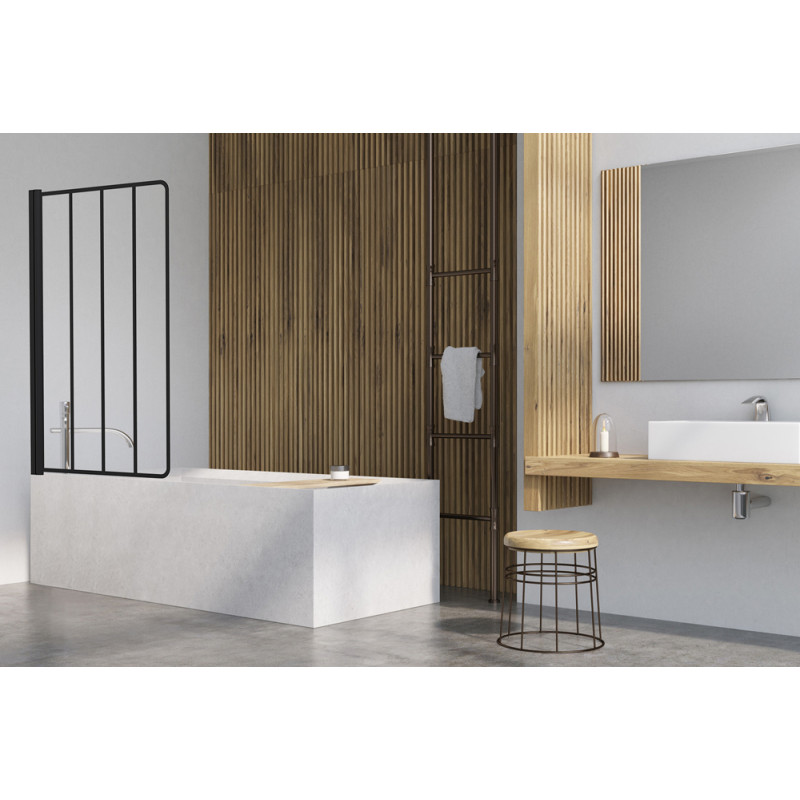 Paroi de baignoire avec sérigraphie Veria 80 x 140 cm ONDÉE