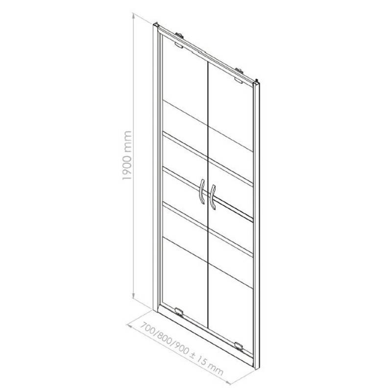 Porte de douche battante chrome Shiva 70 x 190 cm ONDÉE Porte de douche battante chrome Shiva 70 x 190 cm ONDÉE