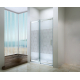 Porte de douche coulissante avec sérigraphie chrome Uimi 100 x 210 cm ONDÉE