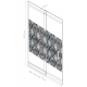 Porte de douche coulissante avec sérigraphie chrome Uimi 120 x 210 cm ONDÉE