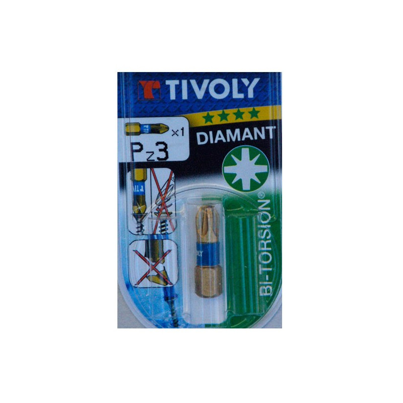 Embout de vissage diamant PZ3 TIVOLY