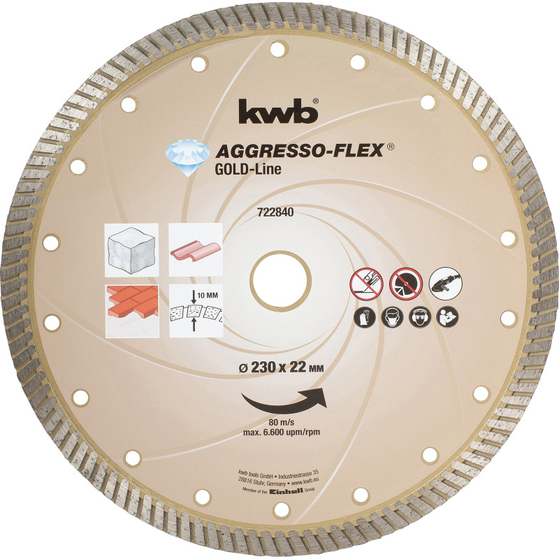 Disque à tronçonner Aggresso-Flex Gold line diamant 230 mm