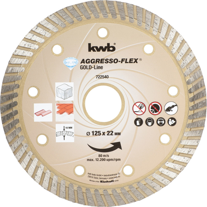 Disque à tronçonner Aggresso-Flex Gold line diamant 125 mm