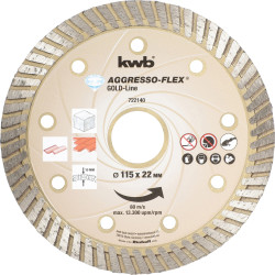 Disque diamant Aggresso-Flex Gold 115mm – Coupe Pro | KWB
