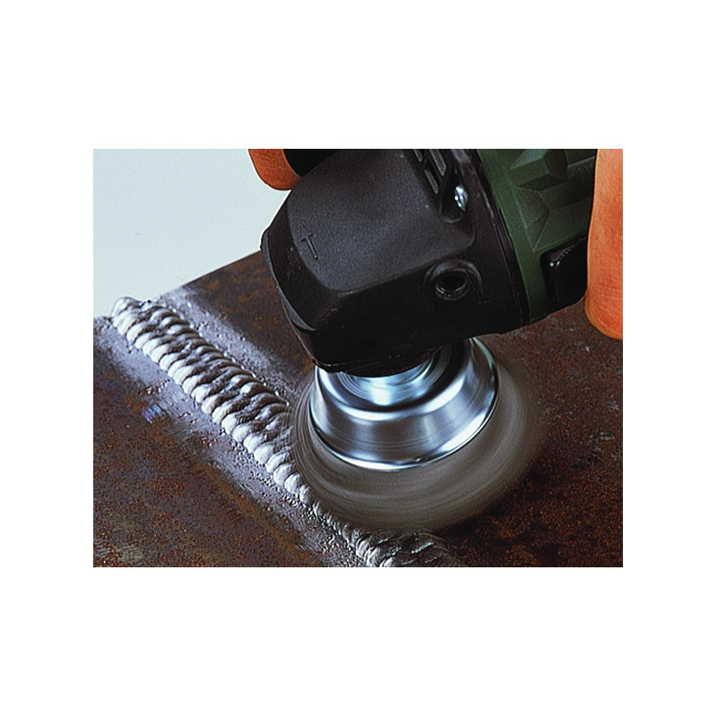Brosse soucoupe avec fil d'acier WOLFCRAFT Brosse soucoupe avec fil d'acier WOLFCRAFT