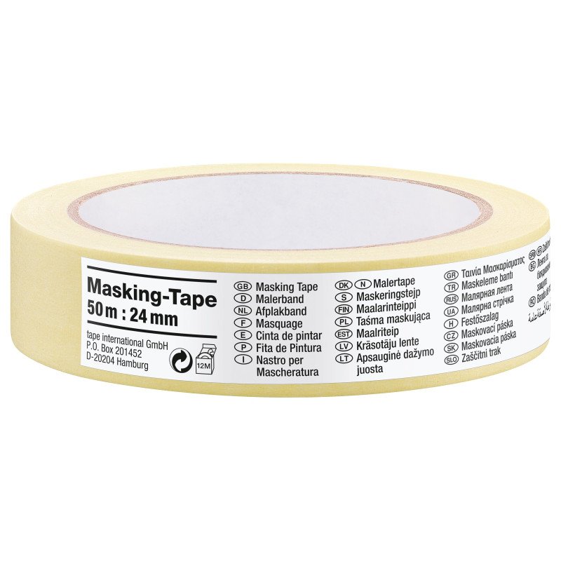 Ruban de masquage blanc 24 mm x 50 m TESA