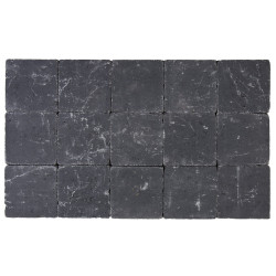 Pavé tambouriné noir 15x15x5cm – Idéal extérieur | COECK