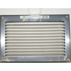 Grille en alu à auvents avec moustiquaire 240 x 165 mm