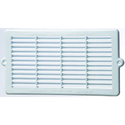 Grille en PVC avec moustiquaire rectangulaire blanche 221 x 102 mm