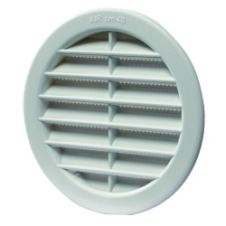 Grille en PVC ronde blanche Ø 80 mm