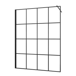 Paroi de douche noire Loft Game 180 x 200 cm ALLIBERT