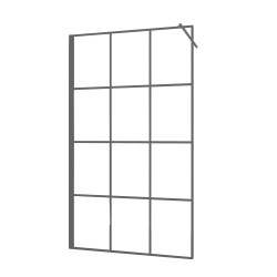 Paroi de douche gun métal Loft Game 140 x 200 cm ALLIBERT
