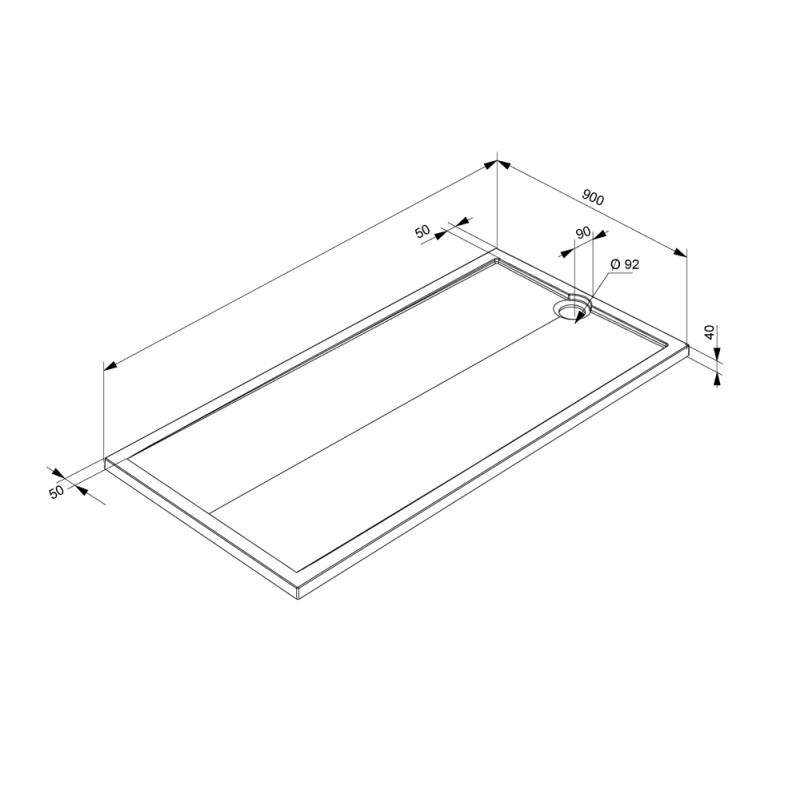 Receveur de douche Slim blanc rectangle 90 x 180 cm ALLIBERT Receveur de douche Slim blanc rectangle 90 x 180 cm ALLIBERT