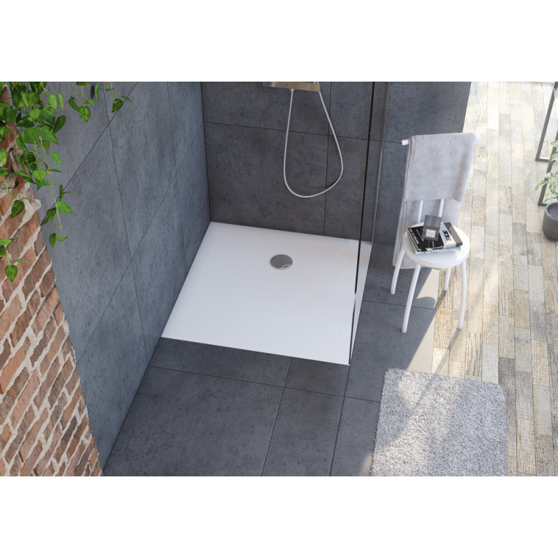 Receveur de douche Karbon blanc carré 90 x 90 cm ALLIBERT Receveur de douche Karbon blanc carré 90 x 90 cm ALLIBERT