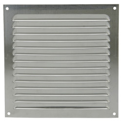 Grille de ventilation estampée grise 200 x 200 mm RENSON