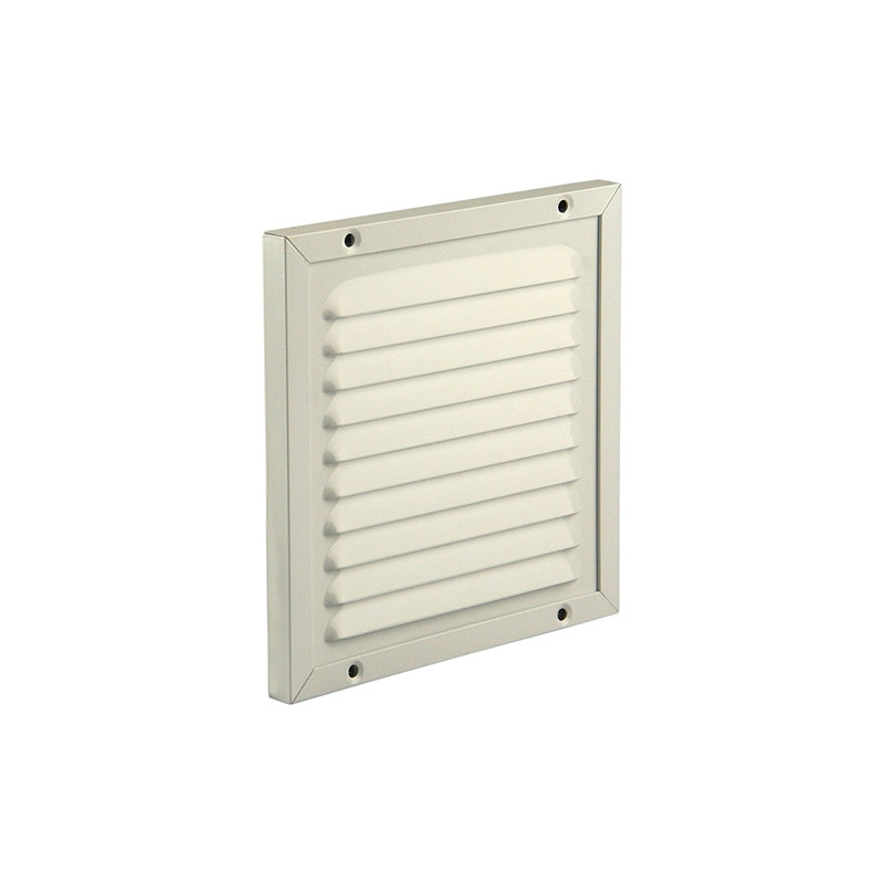 Grille estampée avec cadre et moustiquaire blanche 150 x 150 mm RENSON