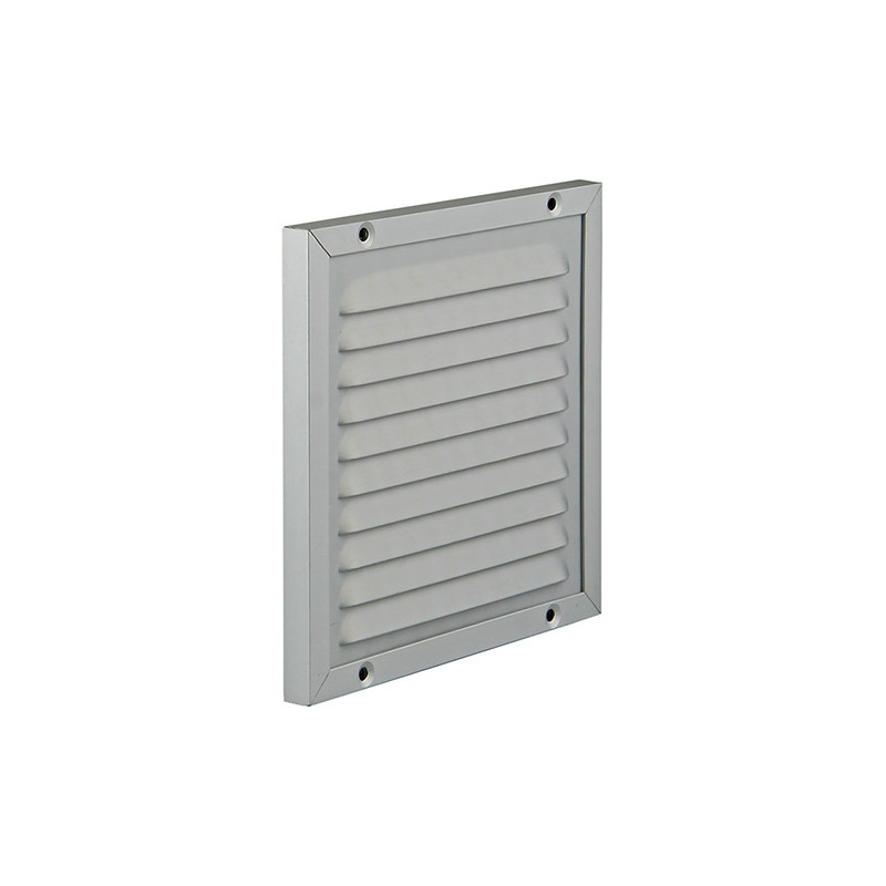 Grille estampée avec cadre et moustiquaire grise 150 x 150 mm RENSON