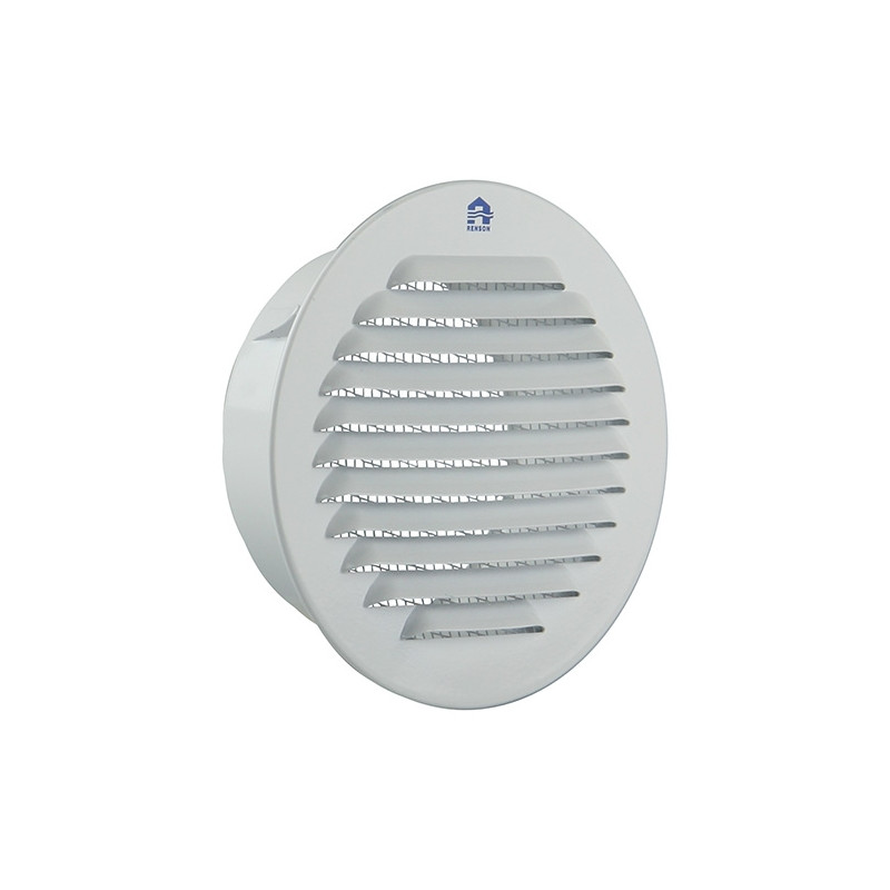 Grille estampée ronde avec moustiquaire blanche Ø 115 mm RENSON