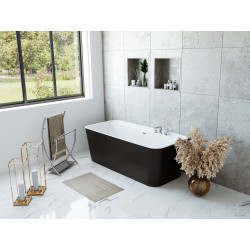 Baignoire îlot Kolora noire 170 x 78 cm ALLIBERT