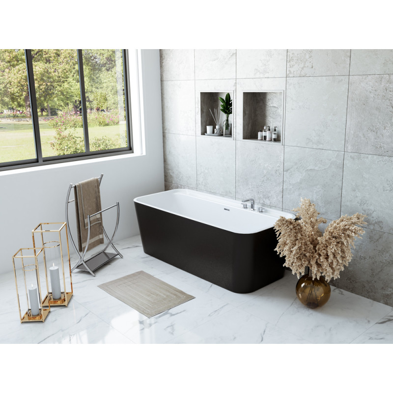 Baignoire îlot Kolora noire 170 x 78 cm ALLIBERT