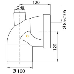 Pipe WC coudée 100mm – Raccordement Fiable
 Pipe WC coudée 100mm – Raccordement Fiable