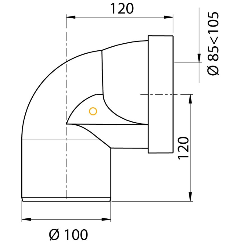 Pipe WC Coudée Mâle Ø 100mm – Raccordement Facile

