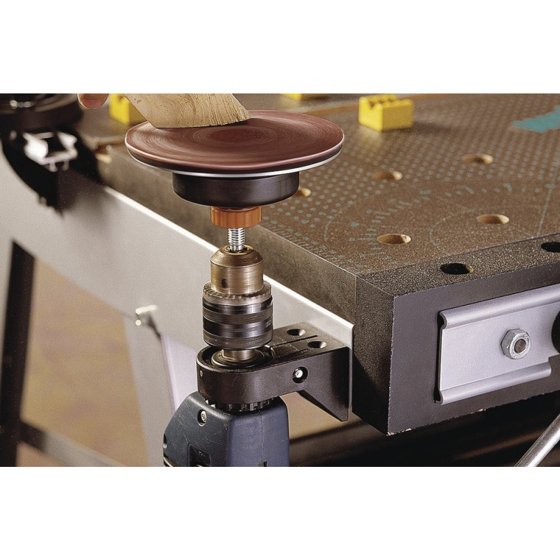 Collier de fixation perceuse établi – Fixation stable | WOLFCRAFT

