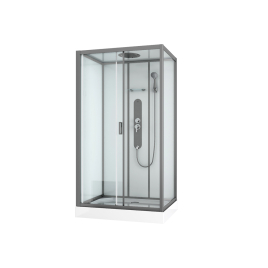 Cabine de douche Uyuni rectangle de coin 80 x 120 x 225 cm ALLIBERT