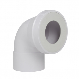 Raccord coude pour WC en PVC Ø 90 mm