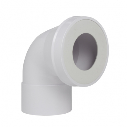 Raccord coude pour WC en PVC Ø 90 mm