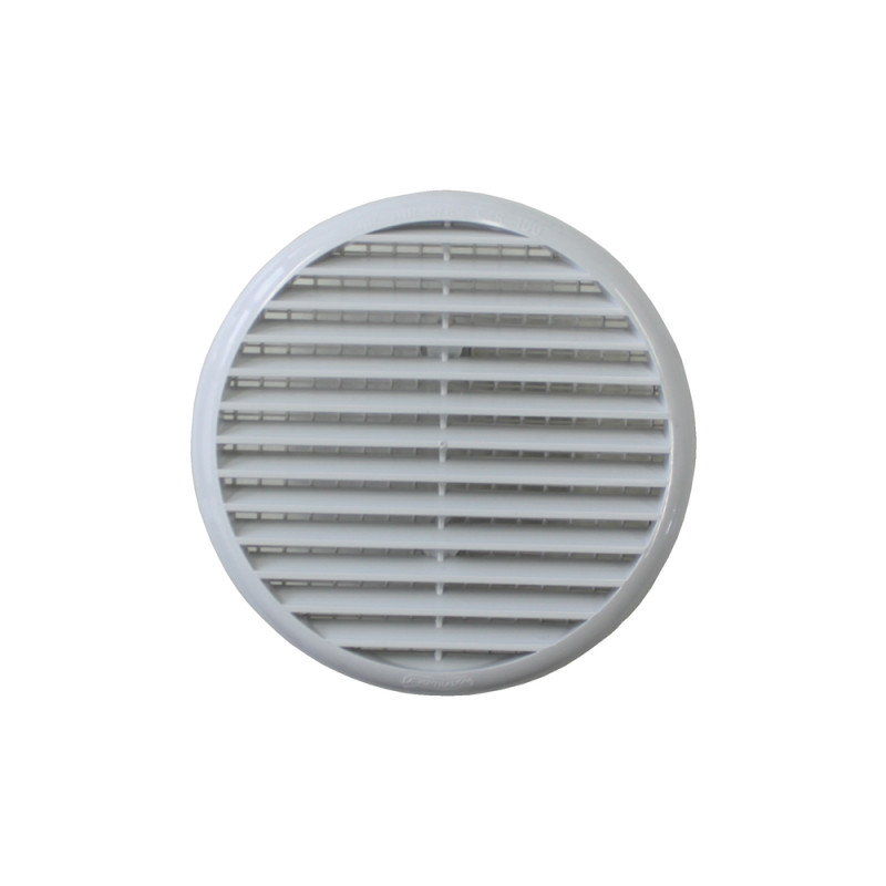 Grille ronde avec moustiquaire blanche Ø 80 / 125 mm