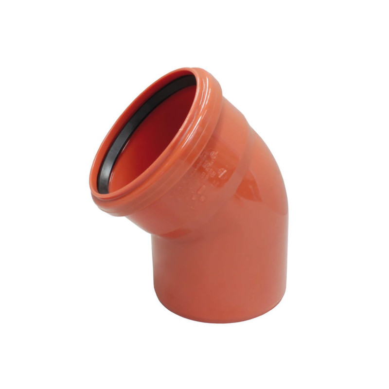 Coude pour égout 45° orange Ø 110 mm