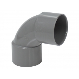 Coude en PVC pour sanitaire gris F/F 87° Ø 40 mm