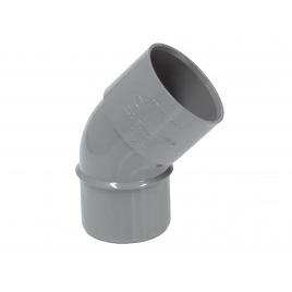 Coude en PVC pour sanitaire gris M/F 45° Ø 40 mm